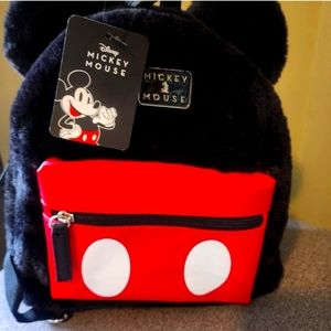 Mickey Mouse Fuzzy Backpack.